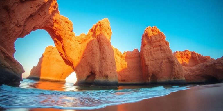 Arches rocheuses naturelles, plage de Legzira