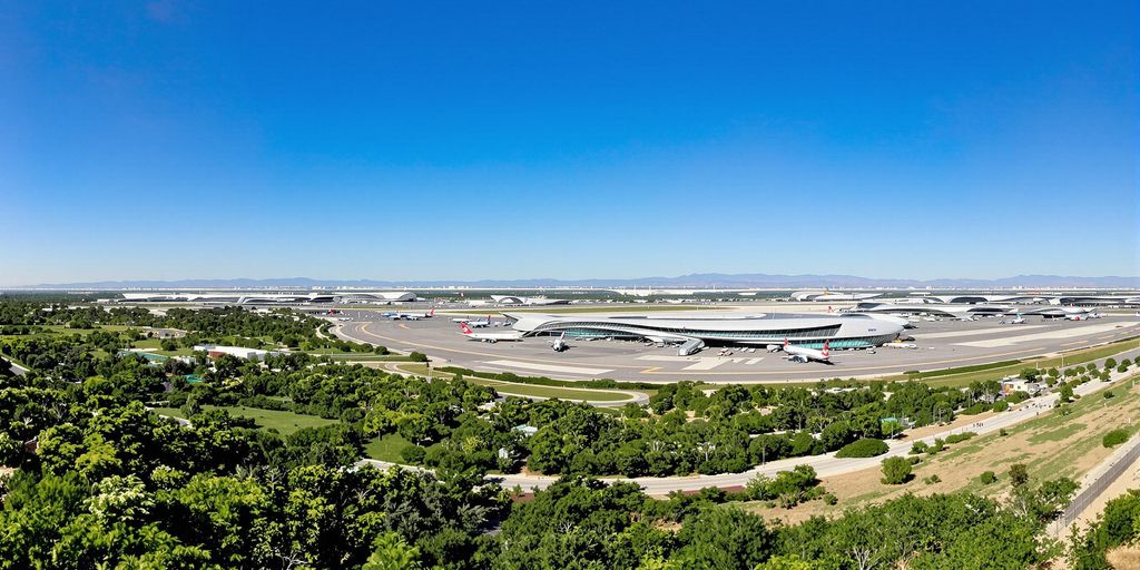 Vue aérienne de l'aéroport de Fès Saïss